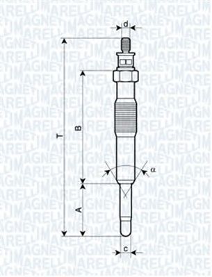 MAGNETI MARELLI 062900017304 -  Свеча накаливания